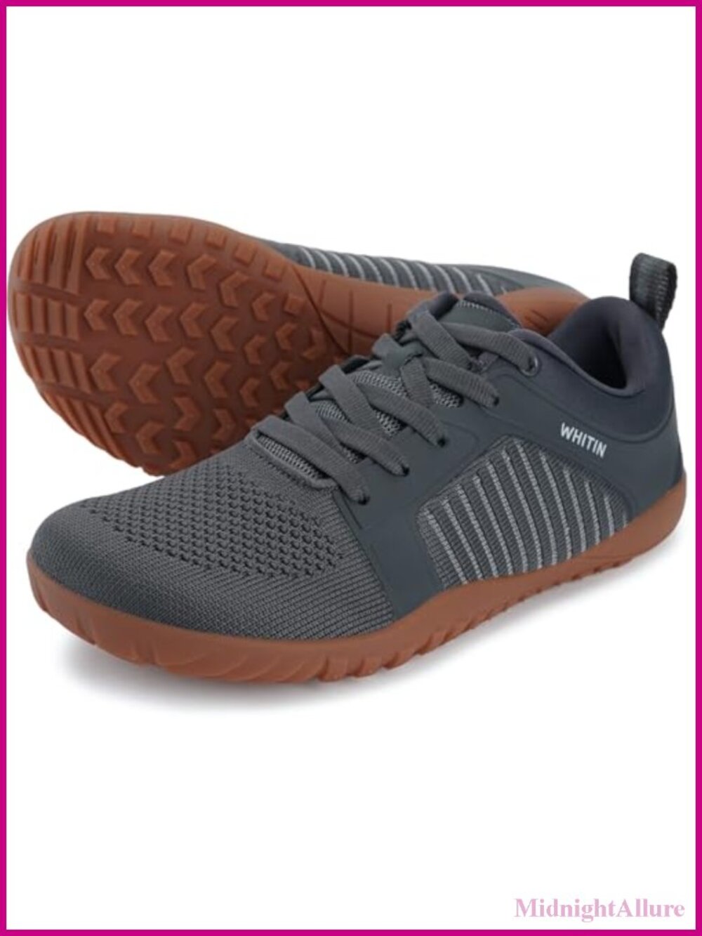 Wide Barefoot Trail Running Shoes Zero Drop Minimalist Mesh Lace-Up Athletic